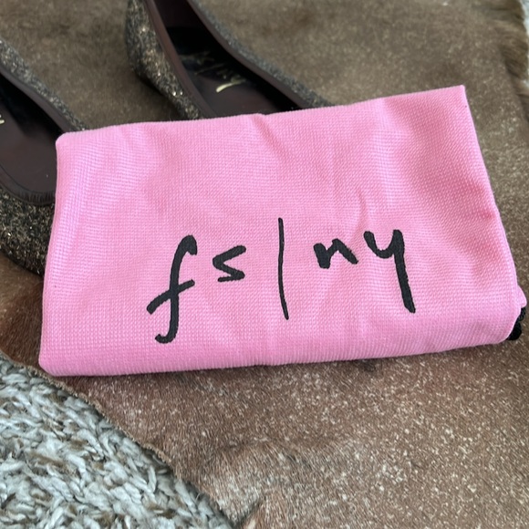 French Shoe New York Glitter Brown Ballet Flats - Picture 2 of 6